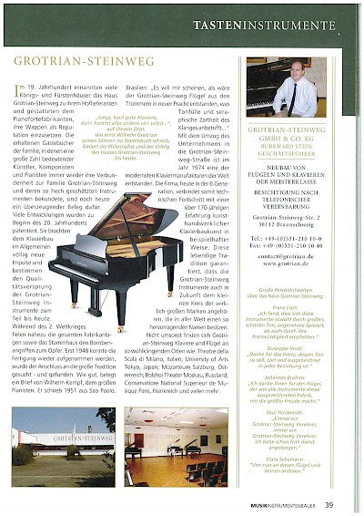 Press comment Musikinstrumentenbauer 2016